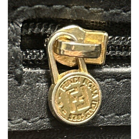 Vintage Fendi for Neiman Marcus Black Leather Patent Leather Shoulder Bag Rare - Picture 14 of 15